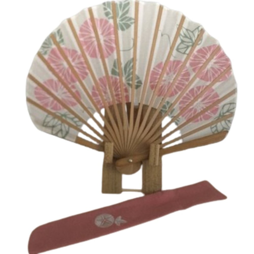 Japanese Fan w/ Stand & Carrry Pouch